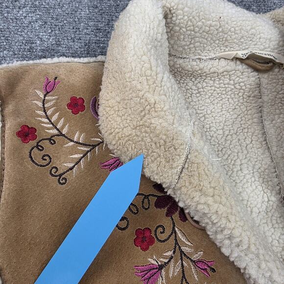 St Johns Bay Jacket Womens Large Embroidered Floral VTG 90s Phoebe Friends Boho - Picture 11 of 16